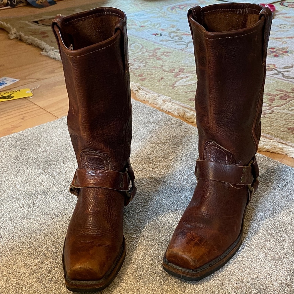 Frye Women's Brown Leather Heeled Boots